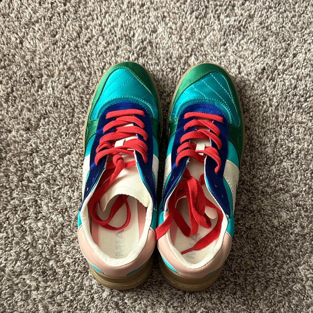 MIA Neon Multi-Colored Sneakers Size 9/12 Fits like 10 - Great Condition!